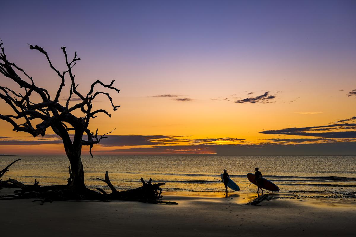 Embrace the tranquility of Jekyll Island at sunset: A moment to find your island favorite.